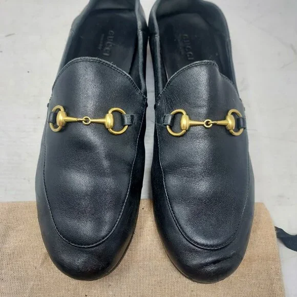 Gucci Brixton WOMENS Black Leather Horsebit Loafer - Picture 6 of 11